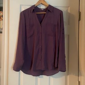 Purple Button Up Blouse